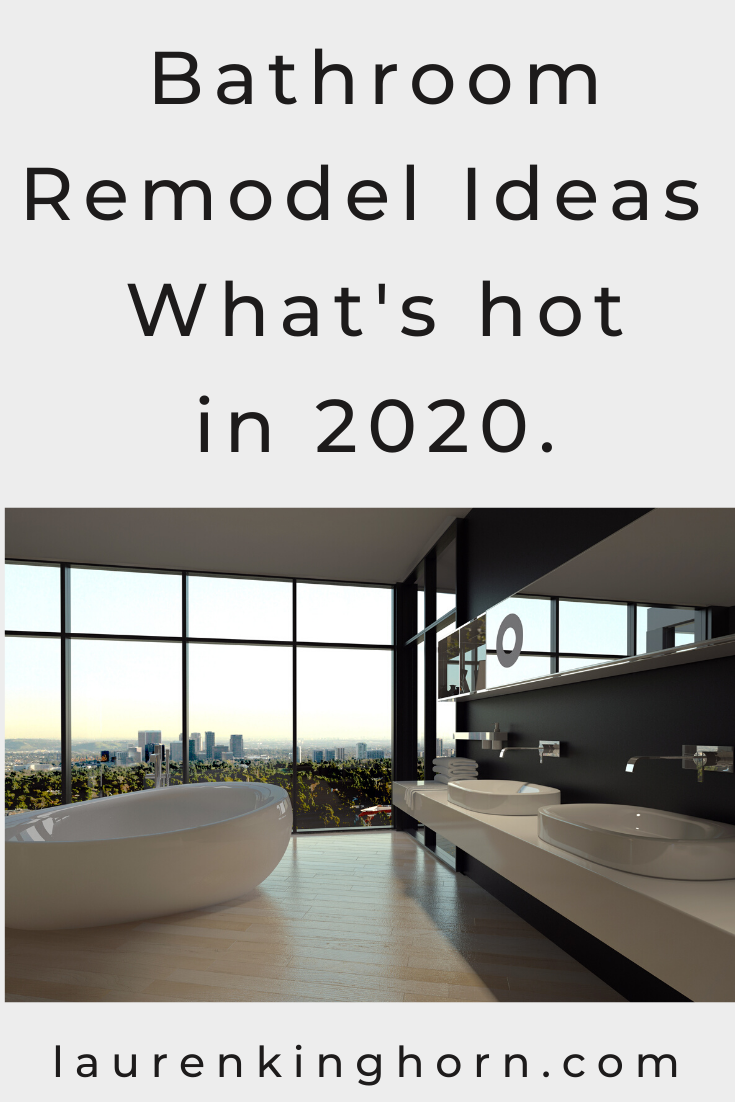 Some up-to-date bathroom trends you can incorporate to give your bathroom a makeover.  Use these bathroom remodel ideas to have your guests gasping in awe.  #bathroomremodelideas2020 #homerenovations #homeimprovements #bathroommakeover